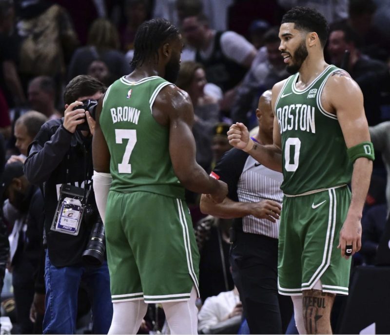 Jayson Tatum and Jaylen Brown