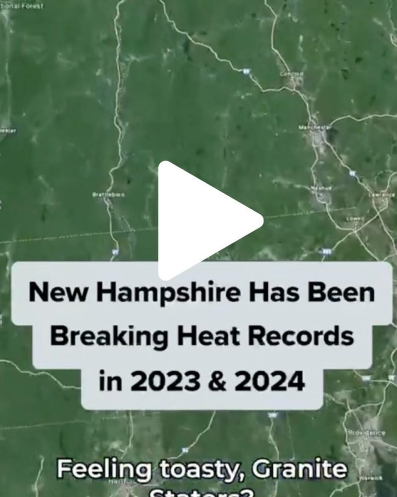 A map of NH has been breaking heat records in 2023 and 2024