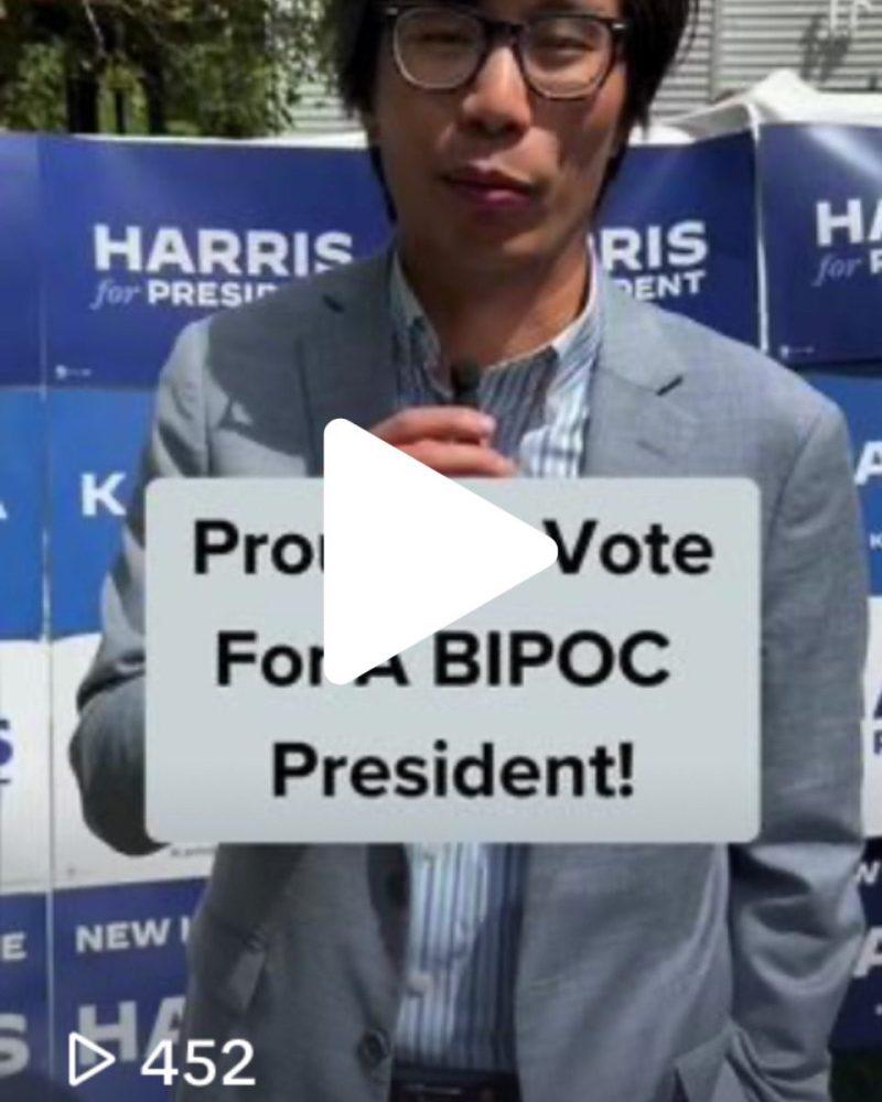 NH Representative Ben Ming is proud to vote for Kamala Harris, a BIPOC