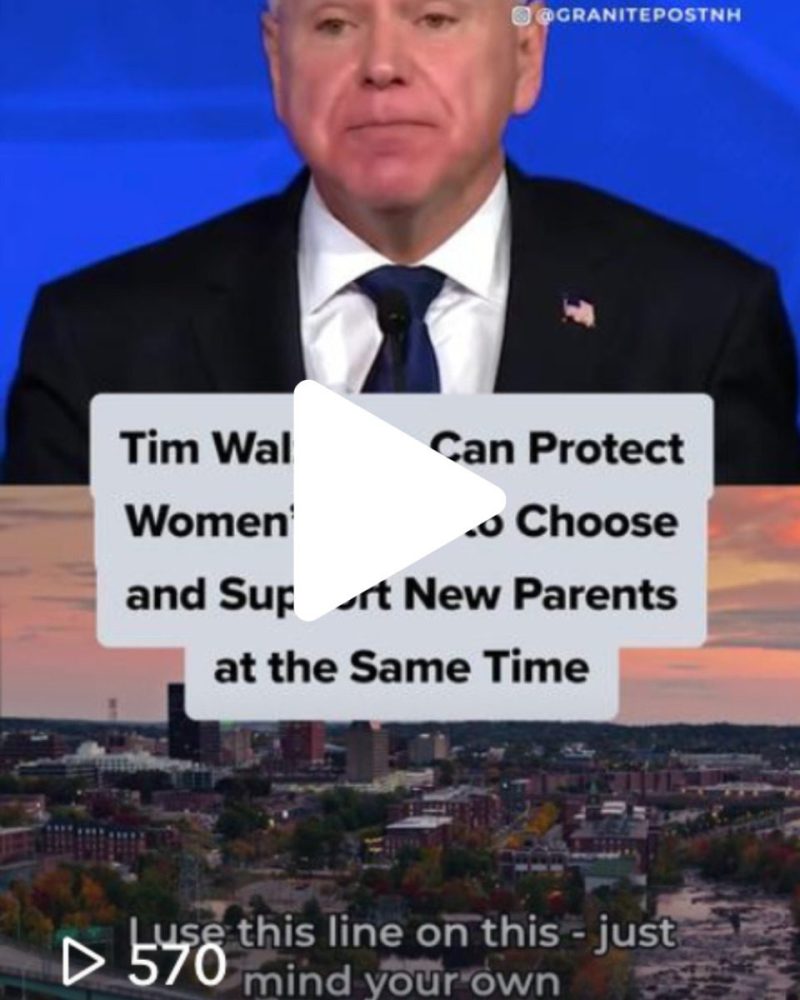 Walz talks repro rights at the debate