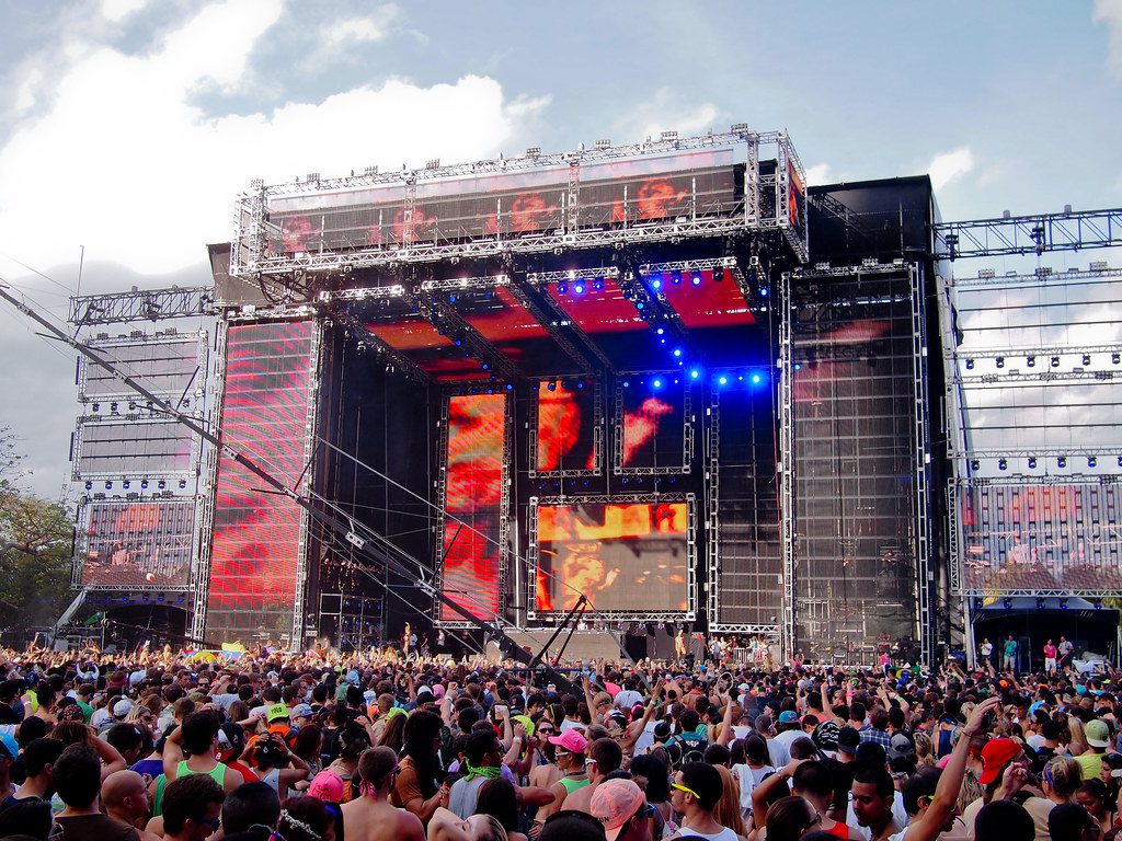 crowd enjoying a music festival 