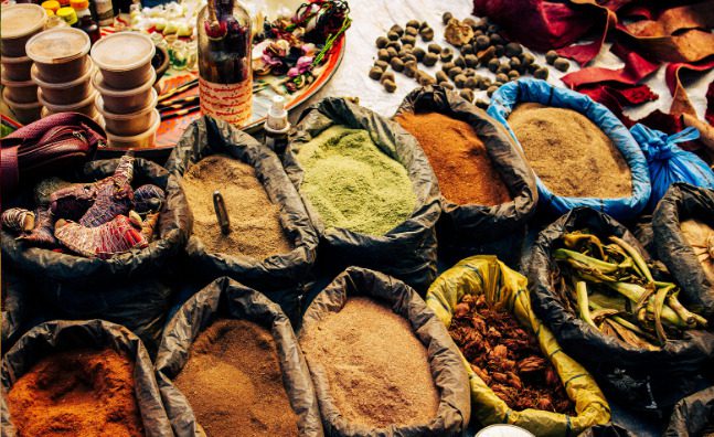 African spices from a variety of nations